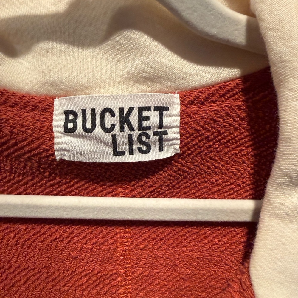 Bucket List long sleeve knit romper, brown/ivory, size Large, EUC - Picture 2 of 6